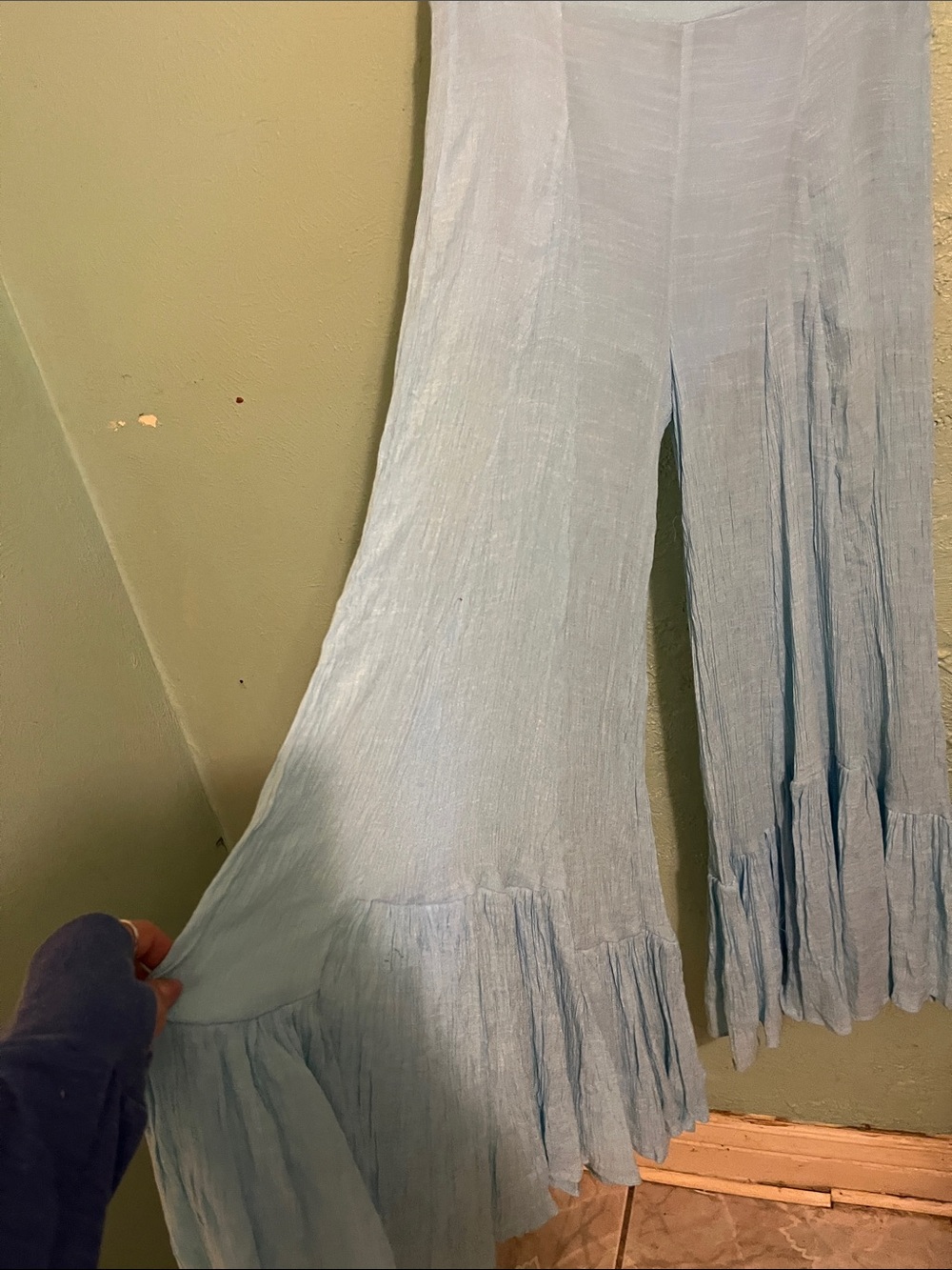HYFVE Light Blue Flowy Tiered Maxi Skirt - Picture 2 of 3